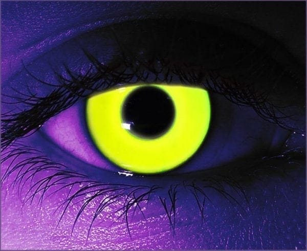 Yellow UV Gothika Contact Lenses